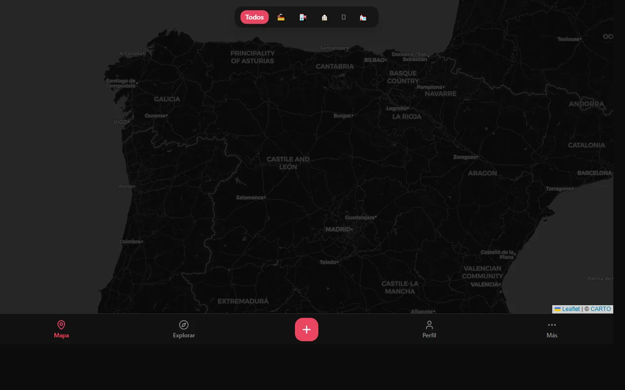 Urbex CyL — mapa interactivo de lugares abandonados, desarrollado por Zecrom
